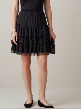 💕Silent Show Pick 💕NWT Layered ruffle tulle hem mini skirt